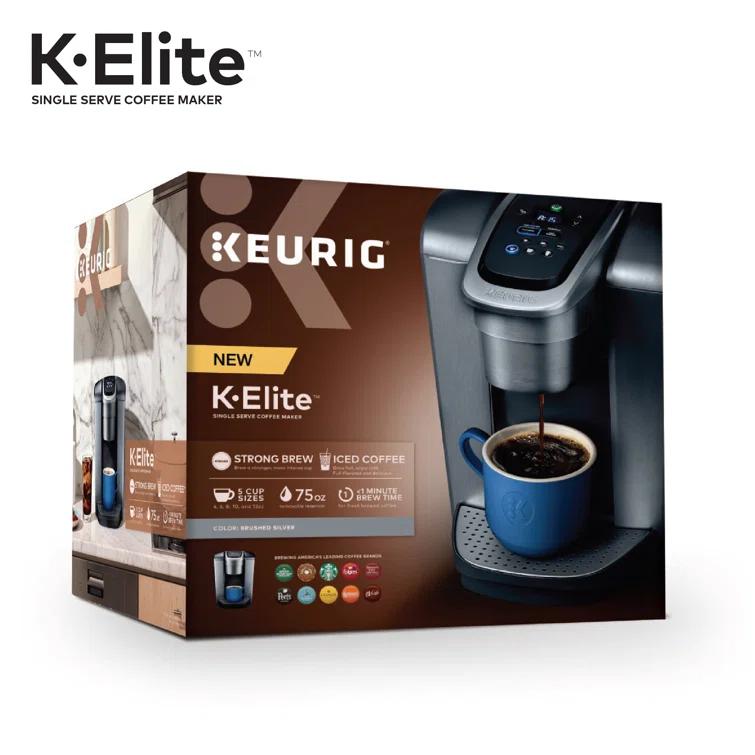Keurig K-Elite Single-Serve K-Cup Pod Coffee Maker with Iced Coffee Setting and Strength Control