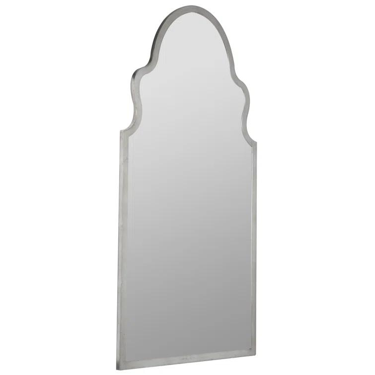 Leighton Arched Silver Leaf Grand Wall Mirror