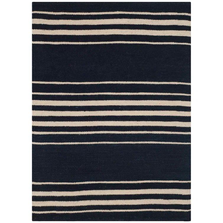 Cinder Stripe Handwoven Wool Indoor Accent Rug
