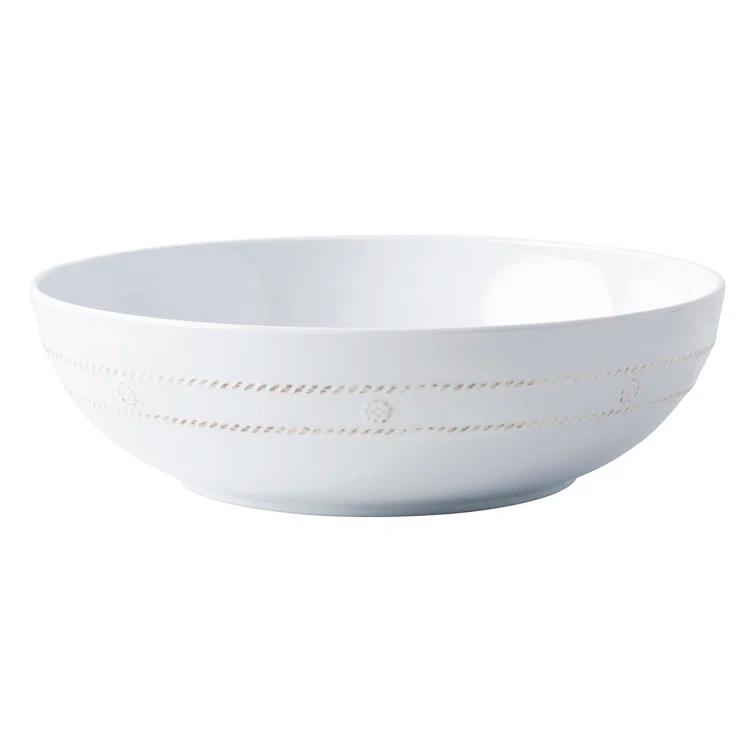 White Round Melamine 12" Serving Bowl