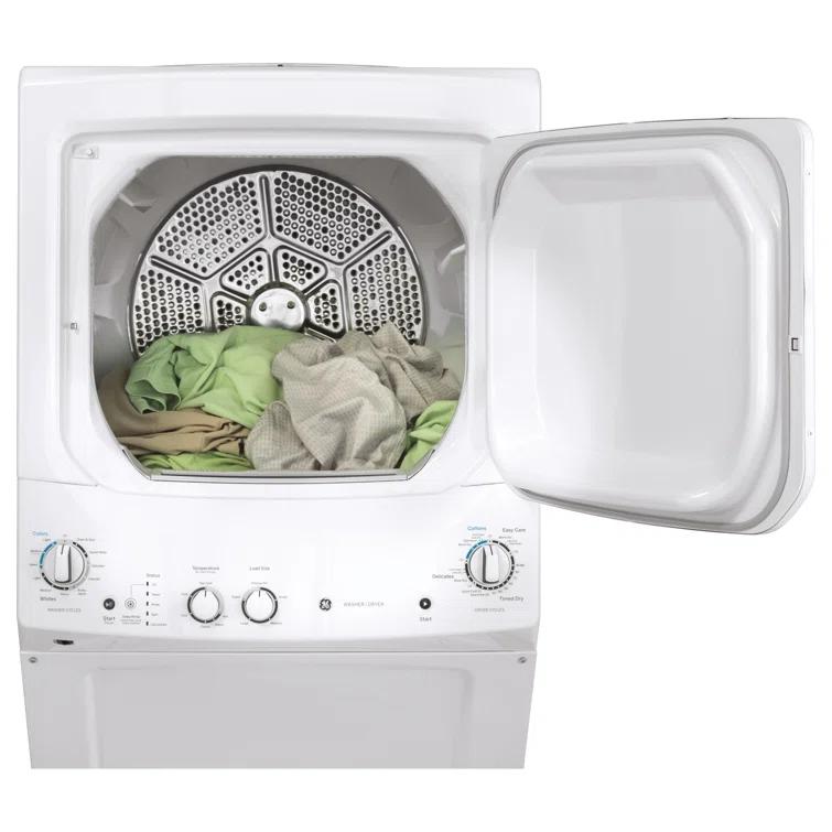 GE Appliances 3.8 cu. ft. Washer and 5.9 cu. ft. Electric Dryer Laundry Center GUD27ESSMWW