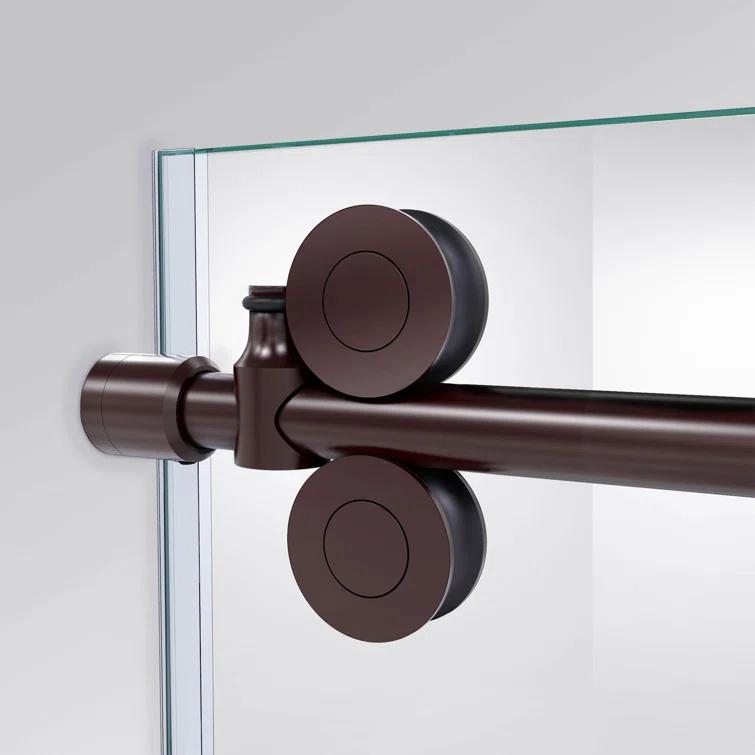 Enigma-XO 50" W x 76" H Sliding Frameless Shower Door with Clear Max™ Technology