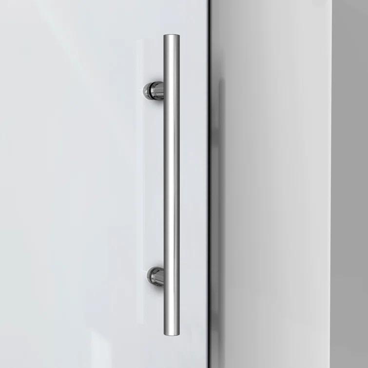 Enigma-XO 50" W x 76" H Sliding Frameless Shower Door with Clear Max™ Technology