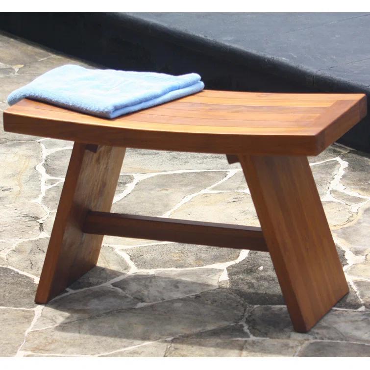 Aqua Teak Asia 29.5'' W Teak Shower Bench
