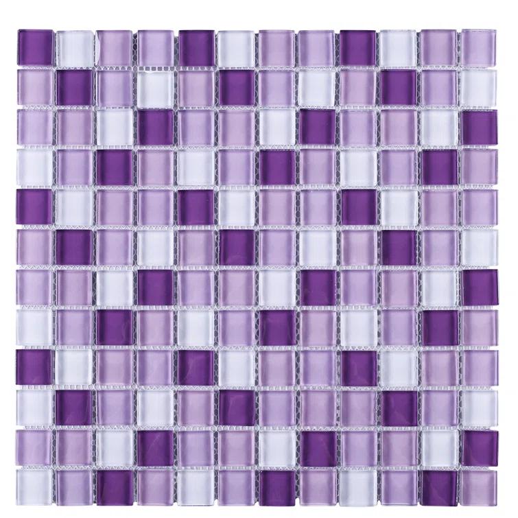 Supreme Tile Glare 11.82 in. x 11.82 in. Squares Glossy Glass Mosaic Tile