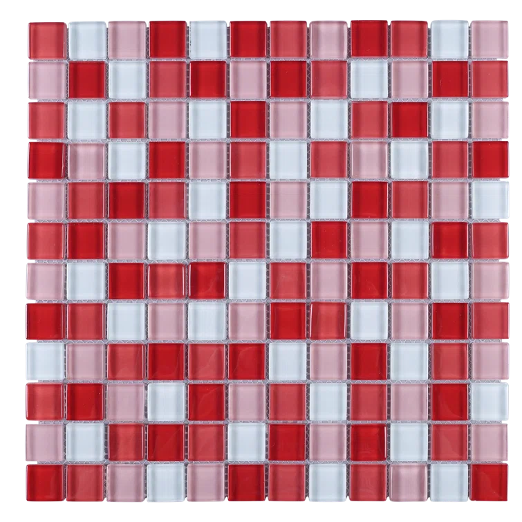 Supreme Tile Glare 11.82 in. x 11.82 in. Squares Glossy Glass Mosaic Tile