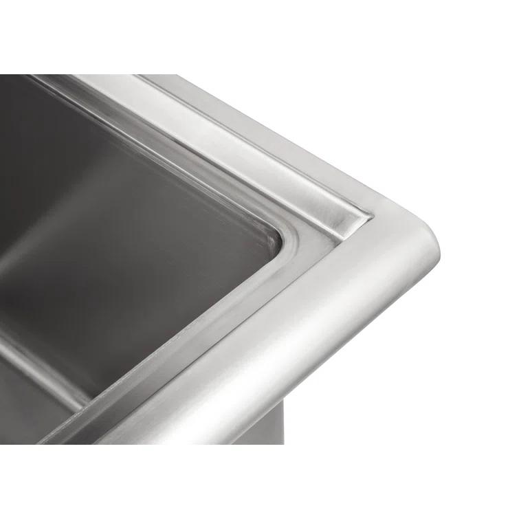 TRINITY EcoStorage 21.5 in. W x 49.3 in. H x 24 in. D NSF Stainless Steel Utility Sink w/ Faucet
