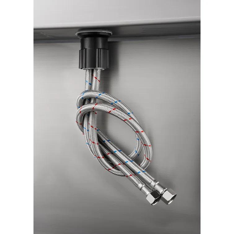 TRINITY EcoStorage 21.5 in. W x 49.3 in. H x 24 in. D NSF Stainless Steel Utility Sink w/ Faucet