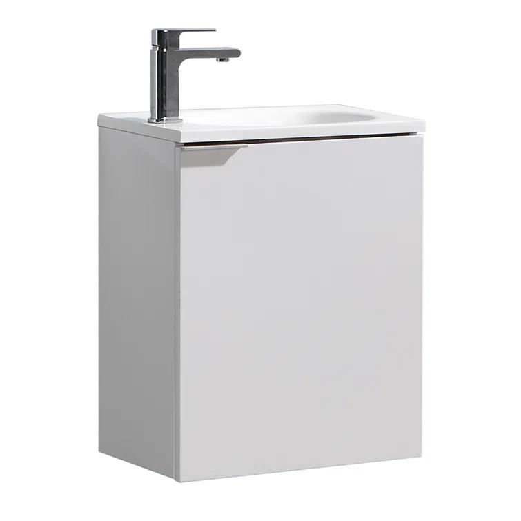 Valencia 20" Wall Mount Single Sink Bathroom Vanity with Top and Sink (Faucet Not Included)
