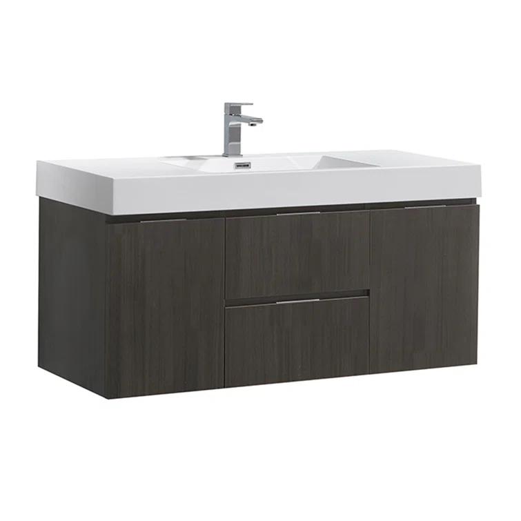 Valencia 48" Wall Mount Single Sink Bathroom Vanity with Top and Sink (Faucet Not Included)