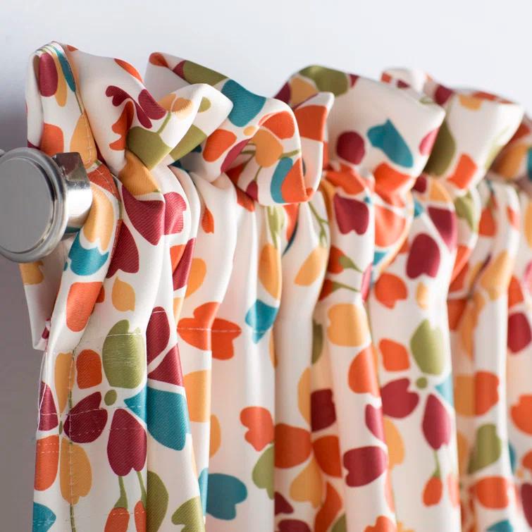 Lush Decor Weeping Flowers Floral Room Darkening Thermal Rod Pocket Curtain Panels (Set of 2)