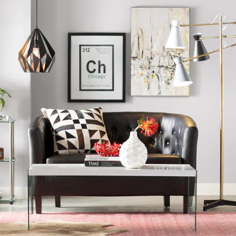 Modway Copper Grove Pisino Upholstered Vinyl Loveseat