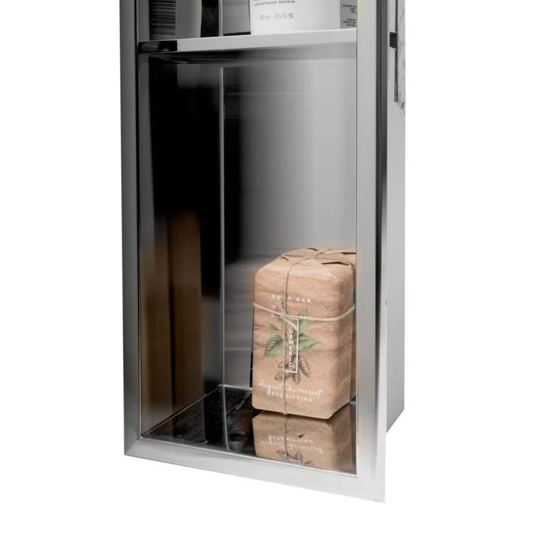 Vertical Stainless Steel Triple Shower Niche