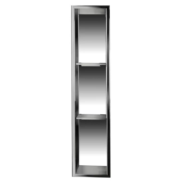 Vertical Stainless Steel Triple Shower Niche