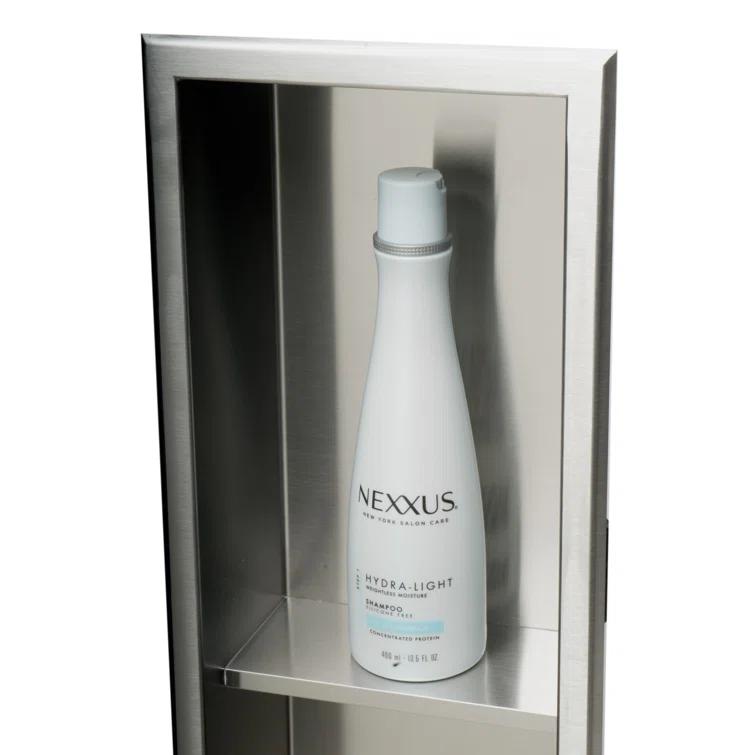 Vertical Stainless Steel Triple Shower Niche