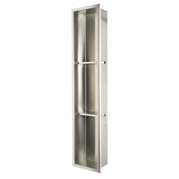 Vertical Stainless Steel Triple Shower Niche