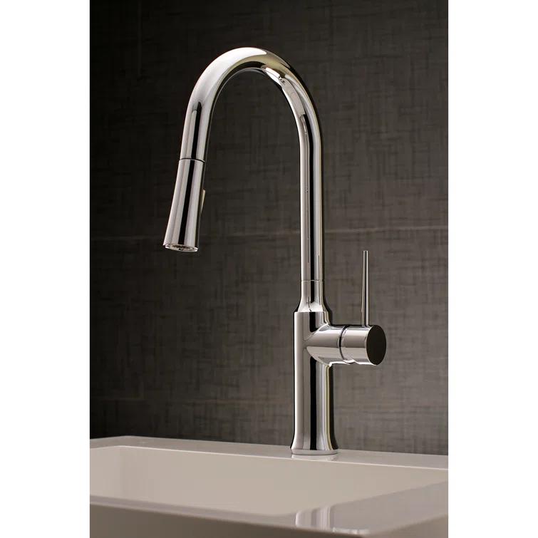 Kingston Brass New York Single-Handle Pull-Down Kitchen Faucet