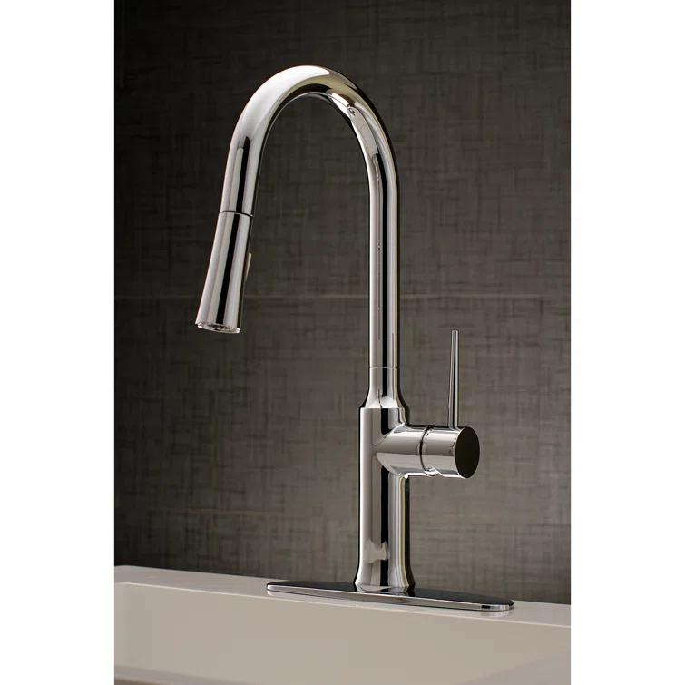 Kingston Brass New York Single-Handle Pull-Down Kitchen Faucet