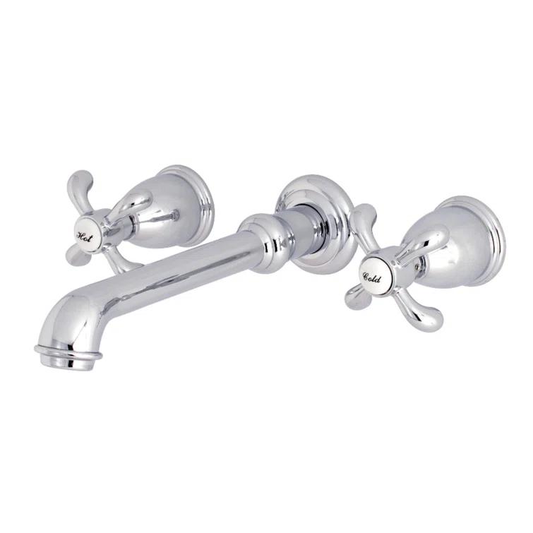 Kingston Brass KS7021TX Kingston Brass French Country Two-Handle 3-Hole Wall Mount Roman Tub Faucet