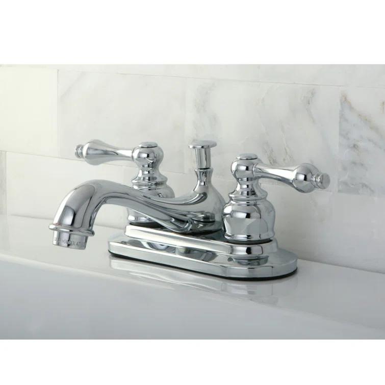 Restoration Centerset Bathroom Faucet with Drain Assembly