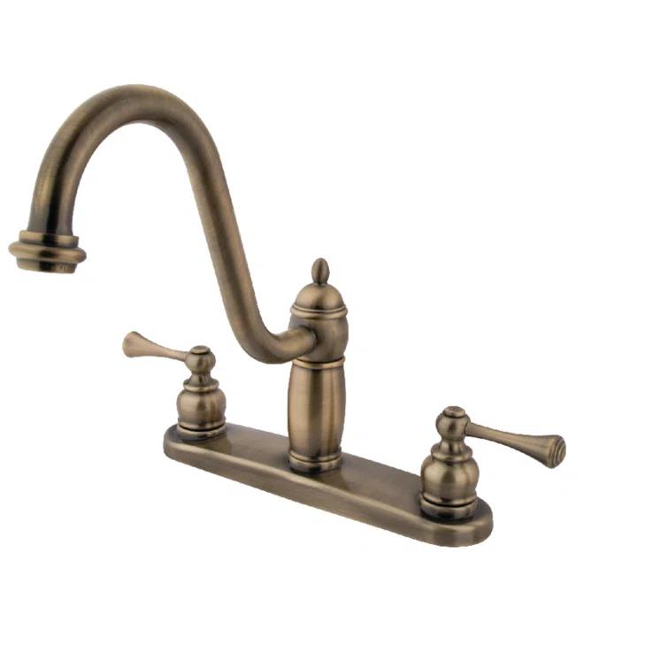 Kingston Brass Heritage Two-Handle 8" Centerset Kitchen Faucet