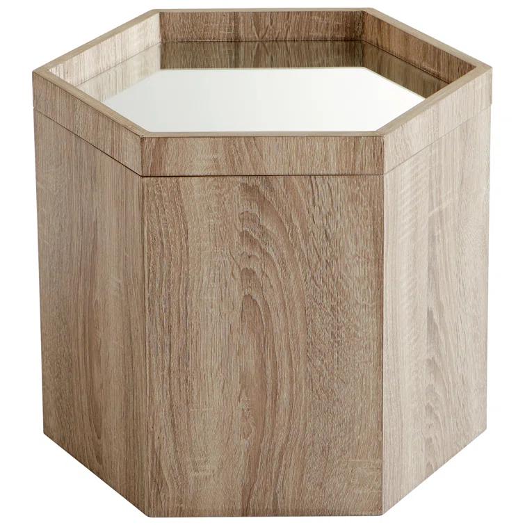 Cyan Design Honeycomb Mirrored Glass Tray Top End Table