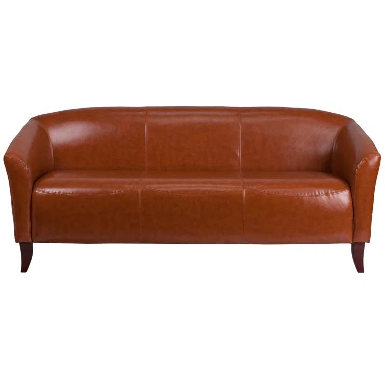 HERCULES Imperial Series LeatherSoft Sofa with Cherry Wood Feet