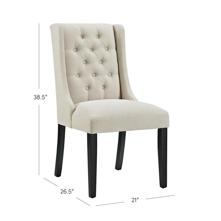Modway Baronet Button Tufted Fabric Dining Chair