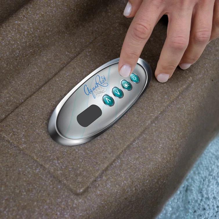 AquaRest Discover AR300 Premium 2-Person 20-Jet Oval Plug & Play Hot Tub with Ozonator, LED Waterfall and Stainless Steel Heater