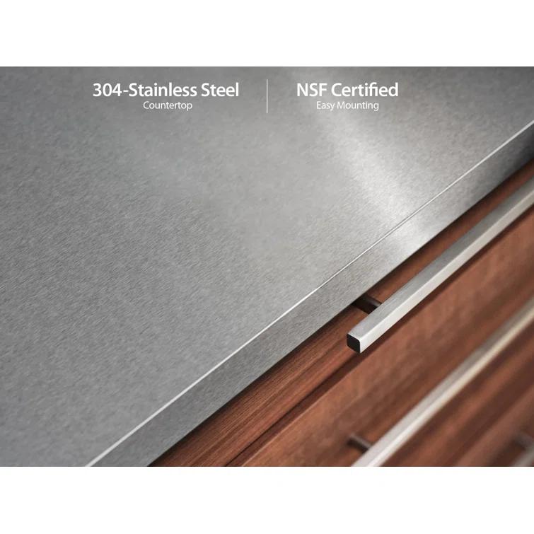 Outdoor Kitchen Stainless Steel 64" W x 24" D x 36.5" H 2-Piece Modular Cabinet Set