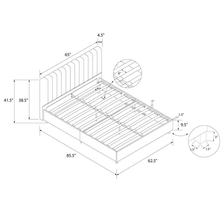 Brittany Tufted Upholstered Platform Bed