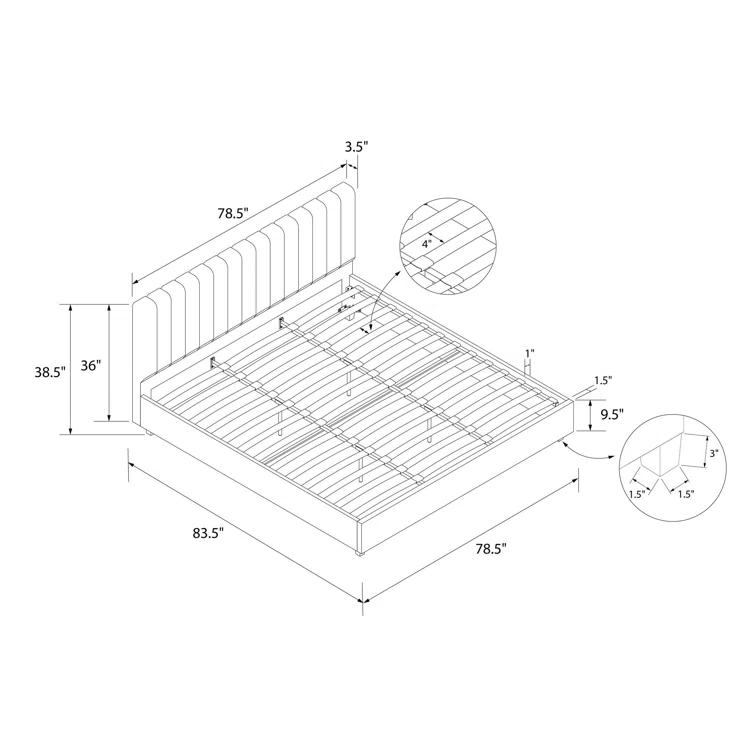 Brittany Tufted Upholstered Platform Bed