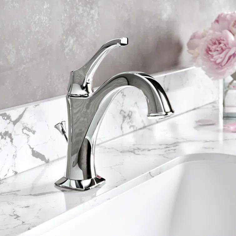 Kraus Arlo Single Hole 1-Handle WaterSense Bathroom Sink Faucet with Drain and Deck Plate