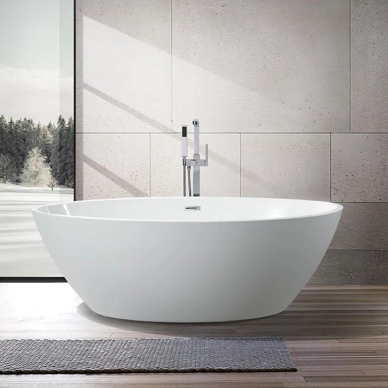Freestanding Soaking Acrylic Bathtub