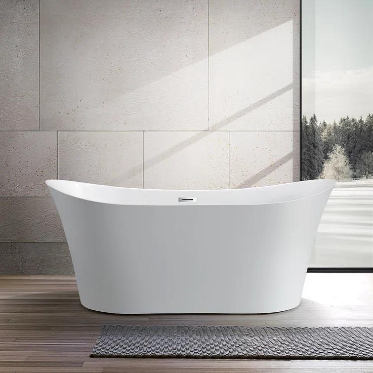 67" x 31" Freestanding Soaking Bathtub
