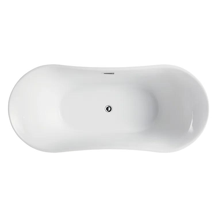 67" x 31" Freestanding Soaking Bathtub