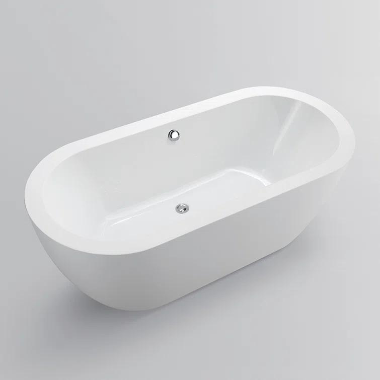 68 " x 31 " Freestanding Soaking Acrylic Bathtub