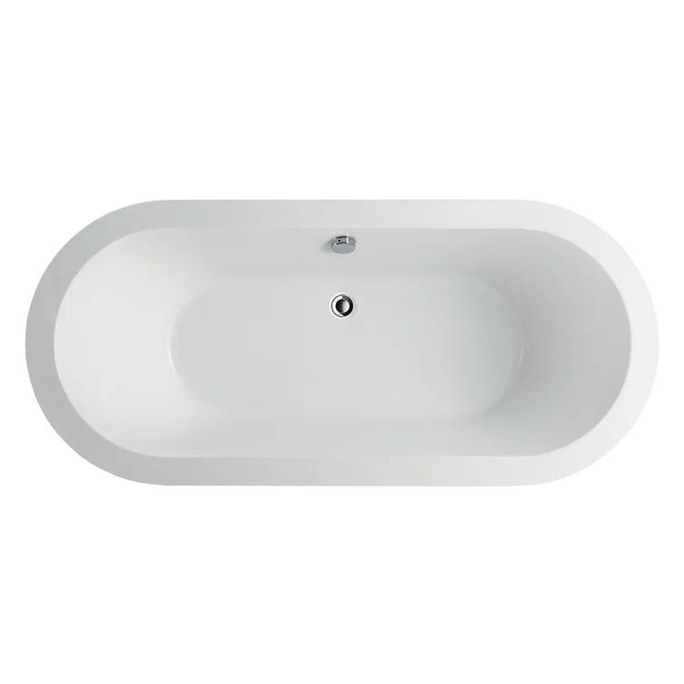68 " x 31 " Freestanding Soaking Acrylic Bathtub