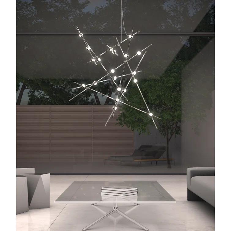 Constellation 20 - Light Dimmable LED Sputnik Modern Linear Chandelier