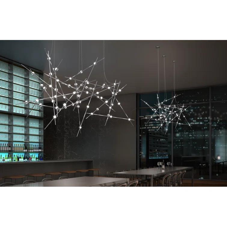SONNEMAN Constellation® 13 - Light Dimmable LED Sputnik Modern Linear Chandelier