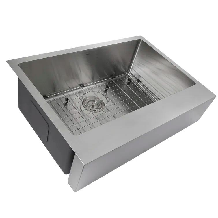 Pro Series 30'' L Farmhouse / Apron Single Bowl Stainless Steel Kitchen Sink