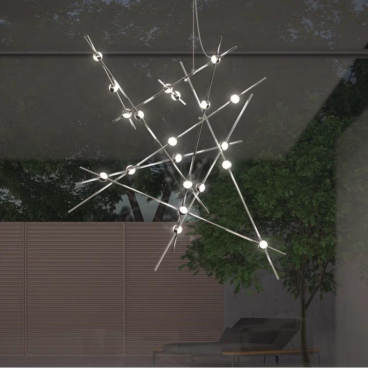 Constellation 20 - Light Dimmable LED Sputnik Modern Linear Chandelier