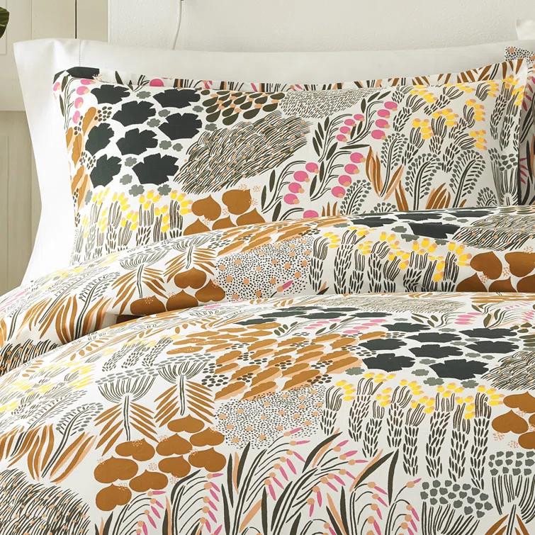 Marimekko Pieni Letto Brown Cotton Comforter Set