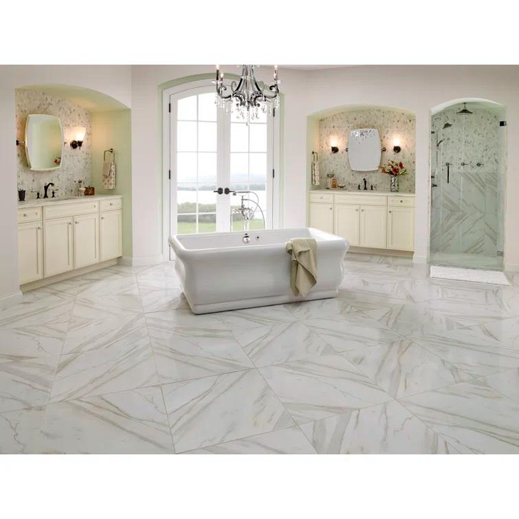 Calacatta White 24" x 24" Porcelain Field Tile