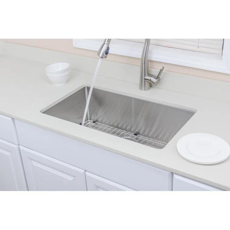 Wells Sinkware NCU3018-10-1 New Chef’s 30'' L Undermount Single Bowl Stainless Steel Kitchen Sink