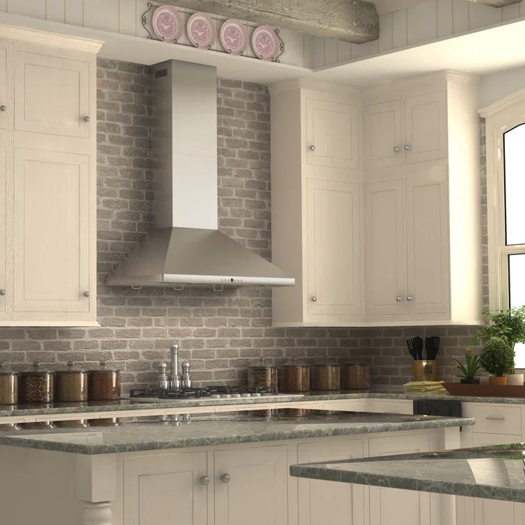 ZLINE KITCHEN & BATH 36 inch Convertible 400-CFM Recirculating Stainless steel Wall-Mounted Range Hood