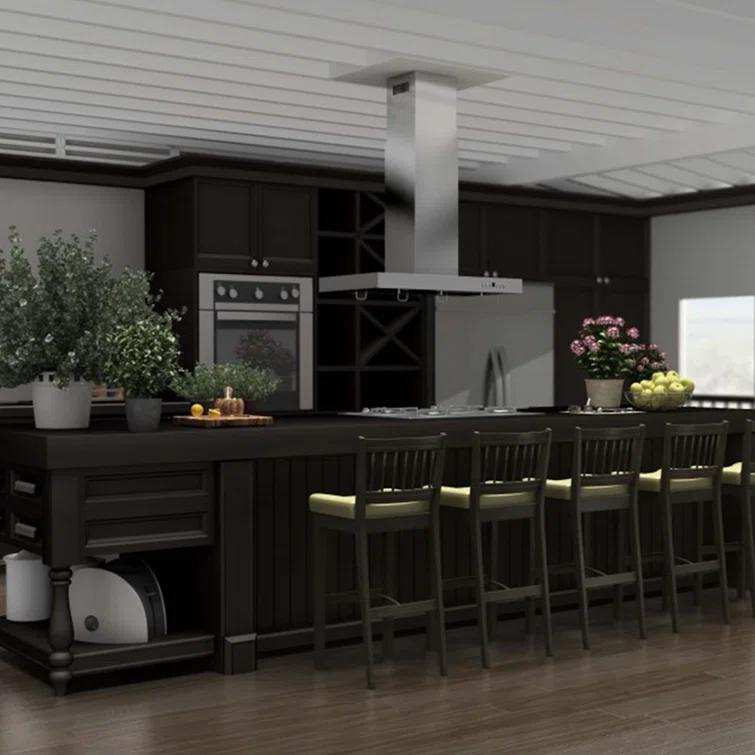 ZLINE ZLINE 36 in. Convertible Vent Isl& Mount Range Hood in Stainless Steel (KE2i-36)