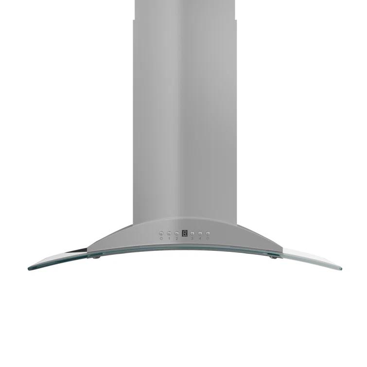 ZLINE 30 in. Convertible Vent Isl& Mount Range Hood in Stainless Steel & Glass (GL9i-30)