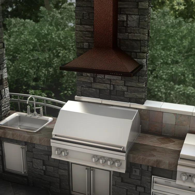 Satin ZLINE 30 in. Designer Series Satin Stainless Steel Convertible Vent Wall Mount Range Hood