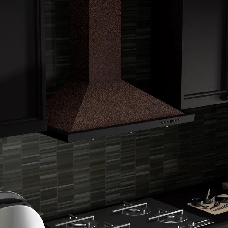 Satin ZLINE 30 in. Designer Series Satin Stainless Steel Convertible Vent Wall Mount Range Hood